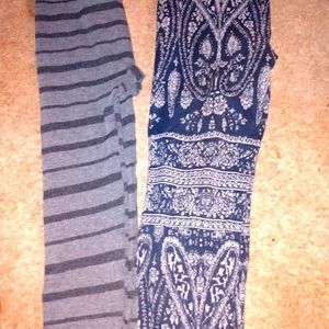 2 pairs of leggings size large